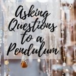 "asking questions to a pendulum" with pendulums in background