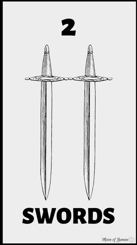 2 of swords tarot card