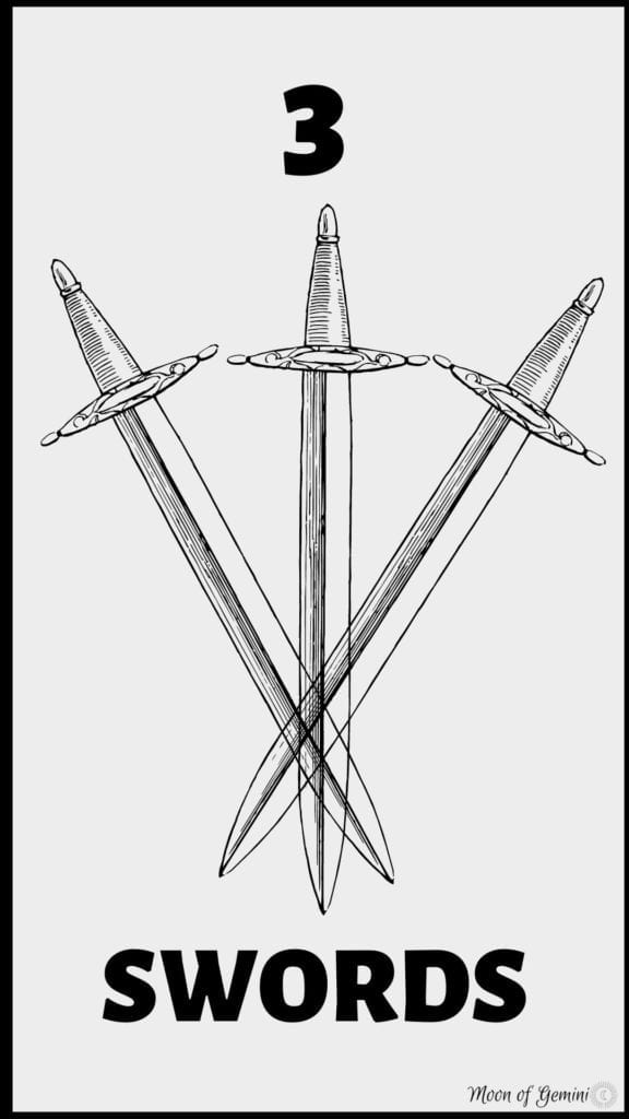 3 of swords tarot card