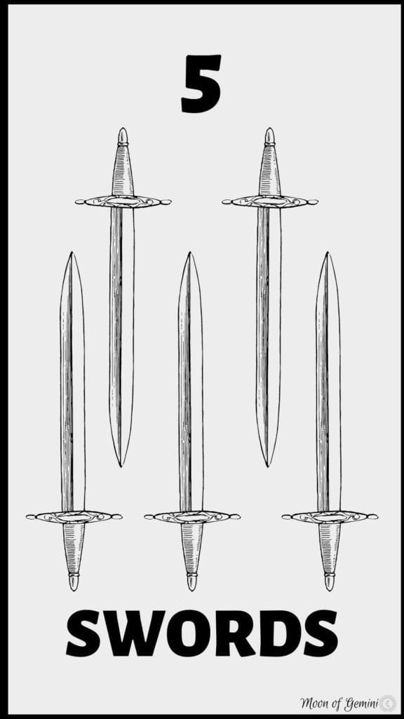 5 of swords tarot card