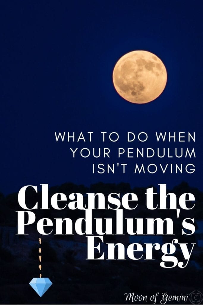 If your pendulum isn't working, it might be good to try and cleanse the energy attached to it!