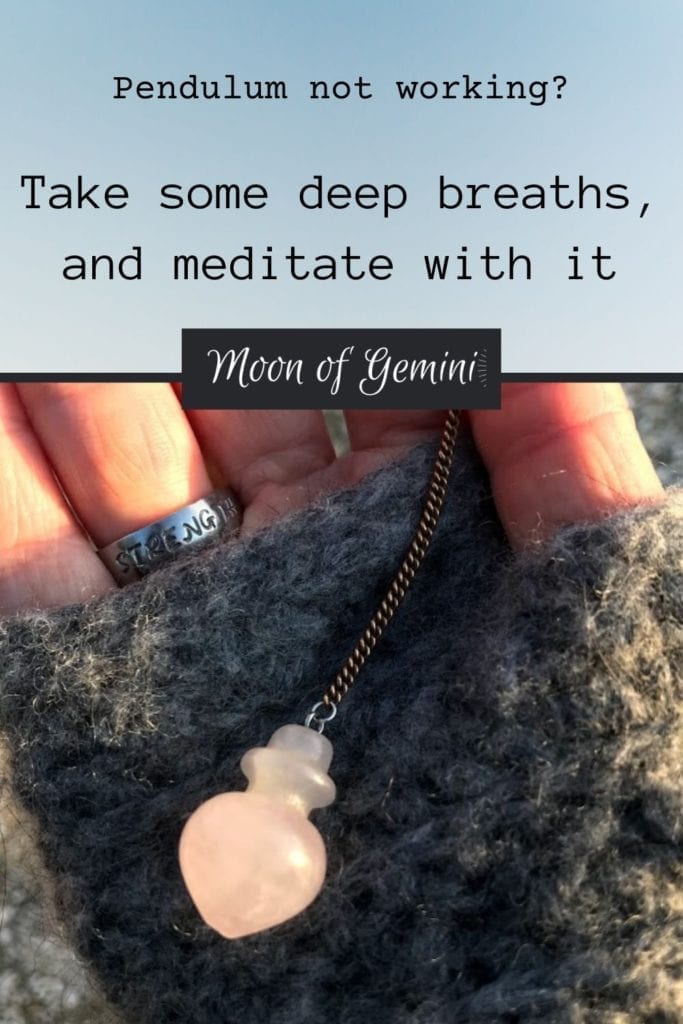meditating with your pendulum is an easy way to create connections with your pendulum