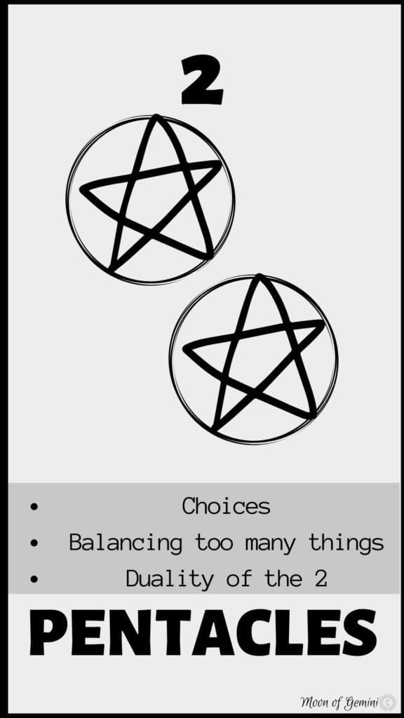 2 of pentacles tarot card - a simple definition. 