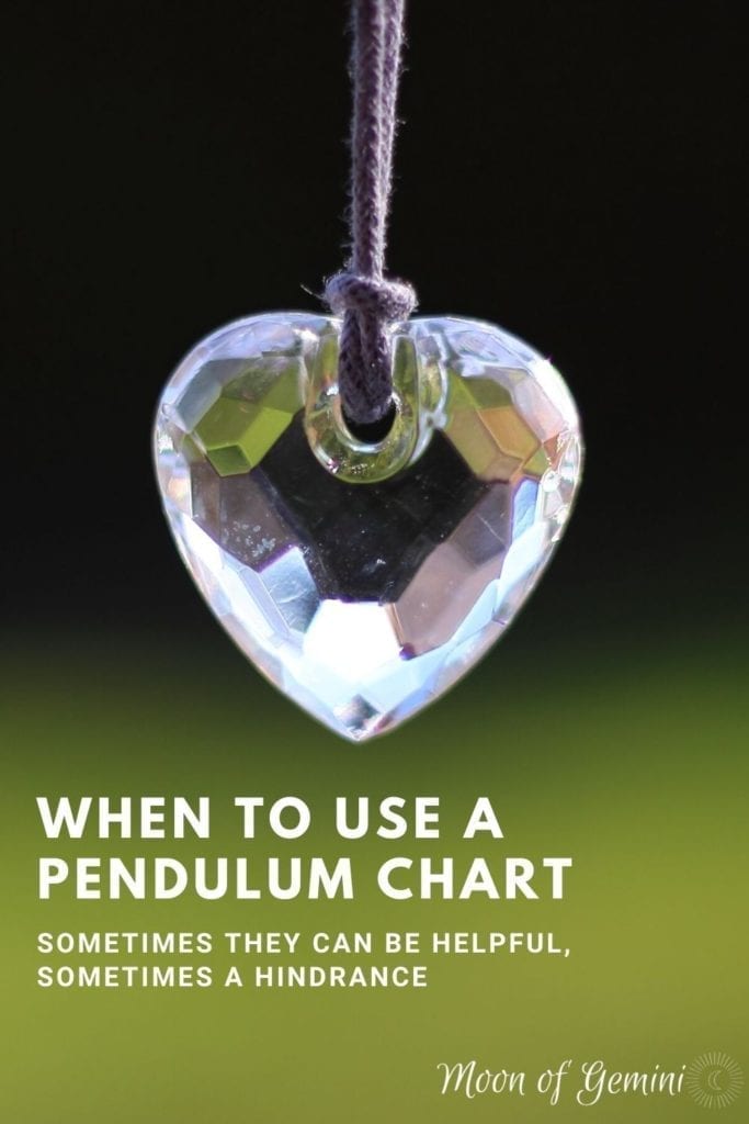 Pendulums are awesome at answering your questions. But when do you use a pendulum chart?