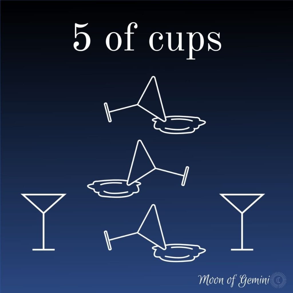 5 of cups tarot card