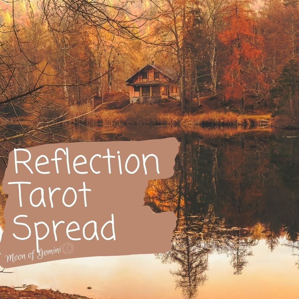 reflection tarot spread using the moon tarot card