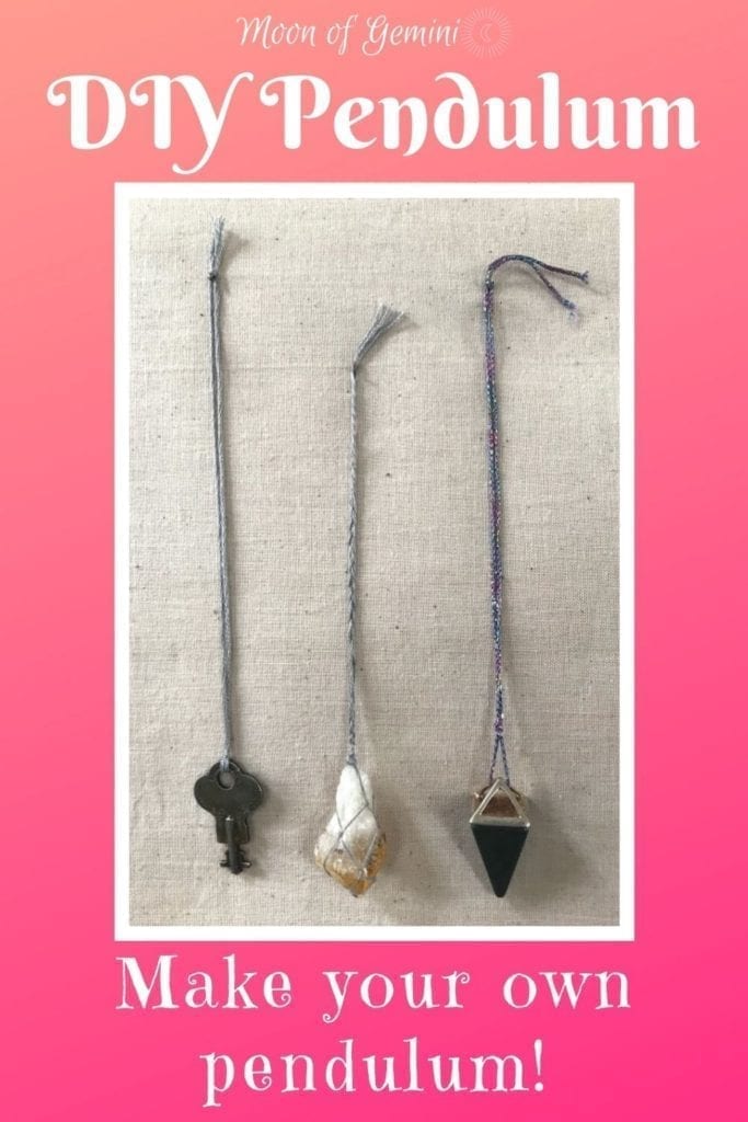 it's easy to make your own pendulum - all you need is an object with a point and a chain!