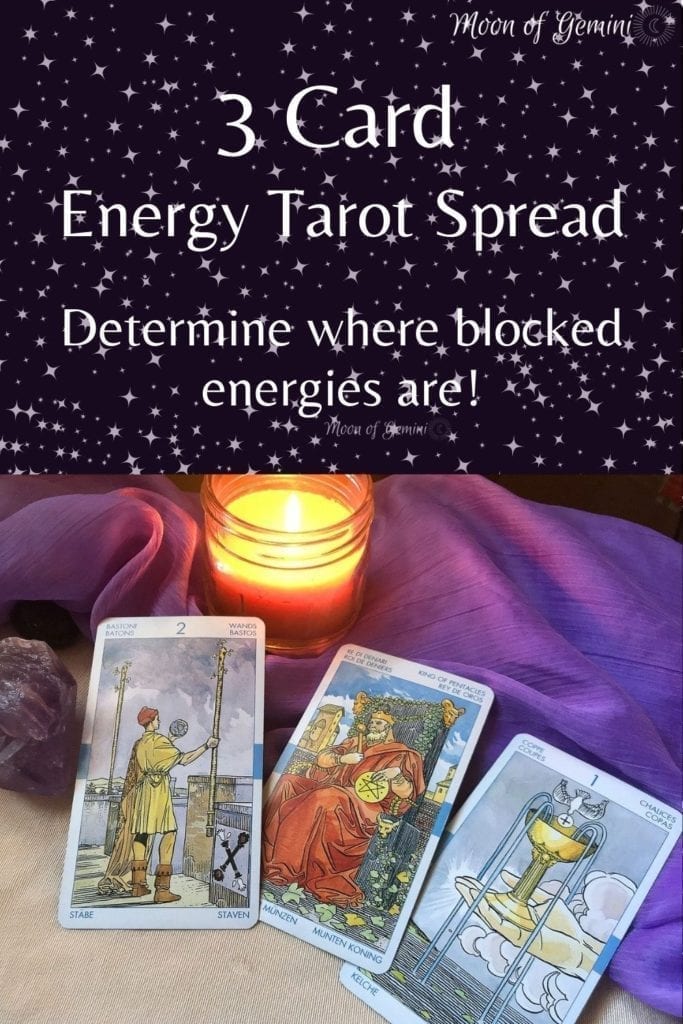 Using 3 cards, find out if there's an energy blocked in yourself, in an object, or place!