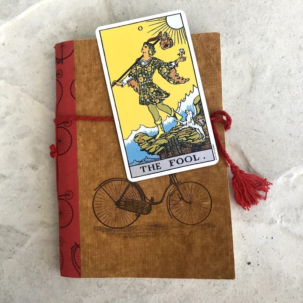 the fool tarot card and journal