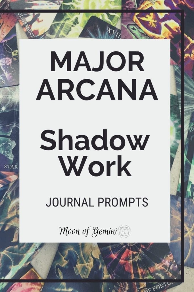 shadow work journal prompts based on the major arcana tarot cards