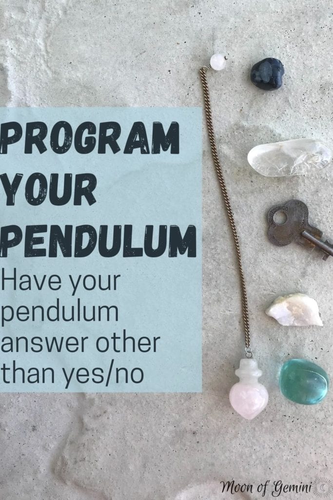 It takes less than 2 minutes to program your pendulum to give answers other than yes/no. It's simple!