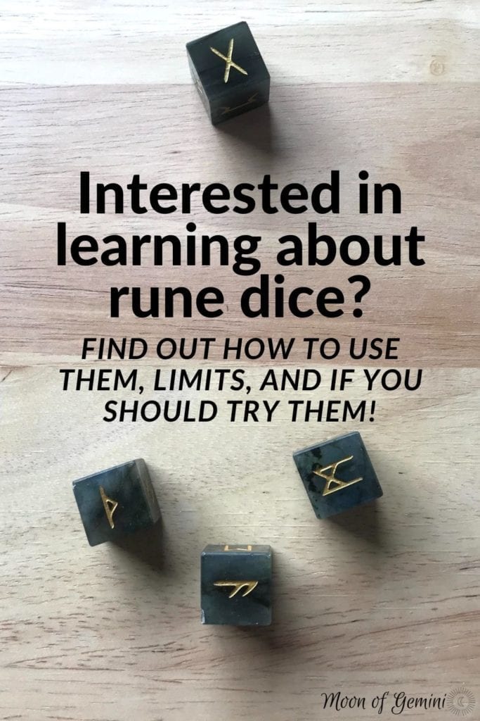 Rune dice are definitely different from runes! Still using the elder futhark meanings, they do have to be used differently since there are only 4 dice instead of 24 runes all at once.