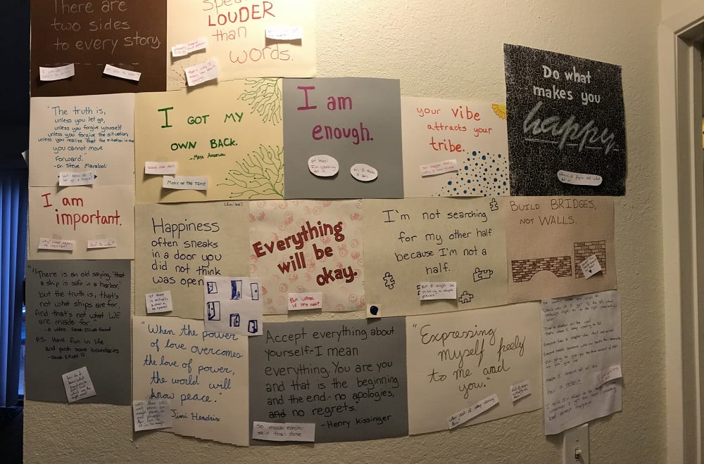 wall of quotes