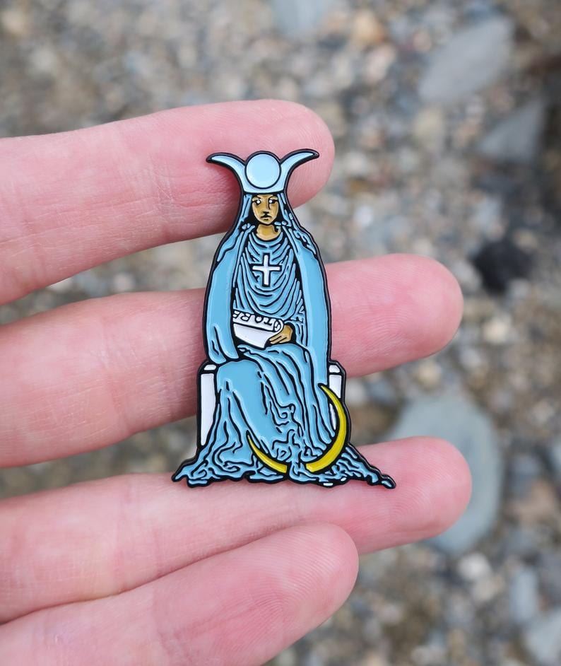 high priestess tarot pin