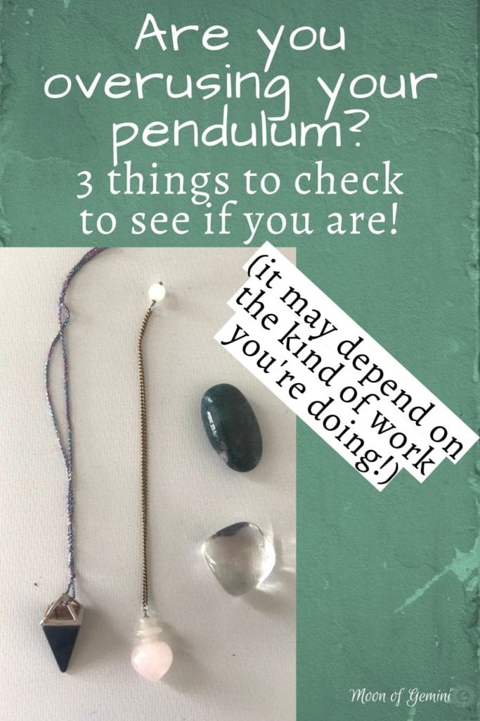 Are you doing too much with your pendulum? Figure out if you need to change up what you're doing to not feel physically drained.