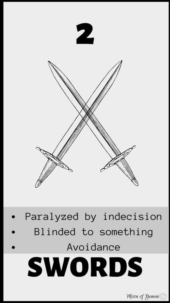 2 of swords tarot card with definition
