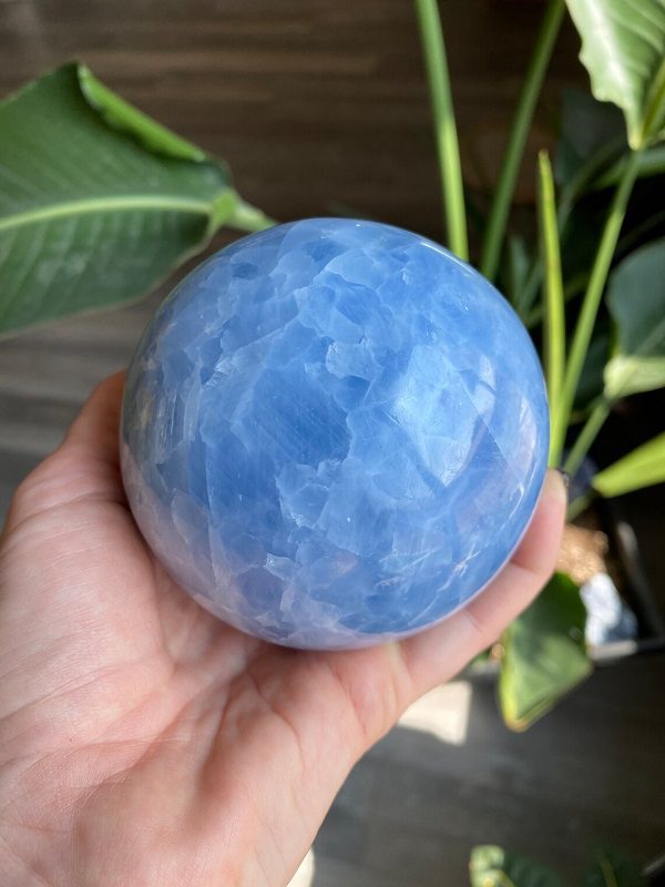 blue calcite sphere